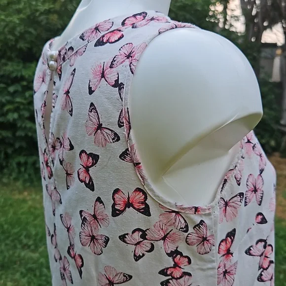 VGC Size 10 linen mix slip dress, light, cool, breezy perfect summer dress ☀️ - Picture 7 of 13